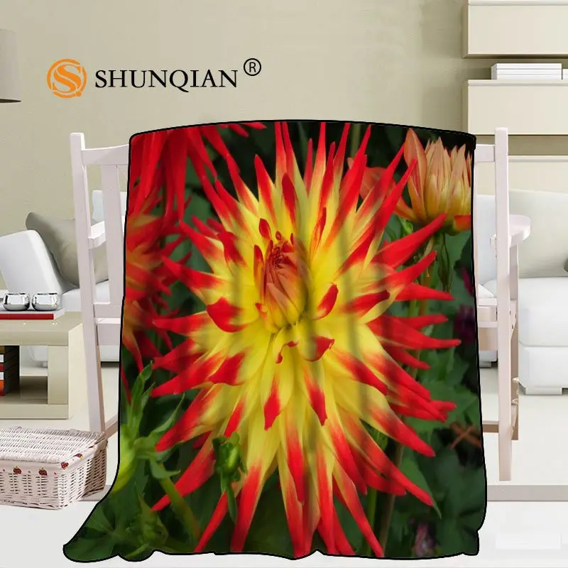 barato Personalizado Dahlia Cobertor Mistura De Tecido 56x80inch50x60inch40x50inch Sofá Cama Cobertor Cobertor Criança Adulto Quente