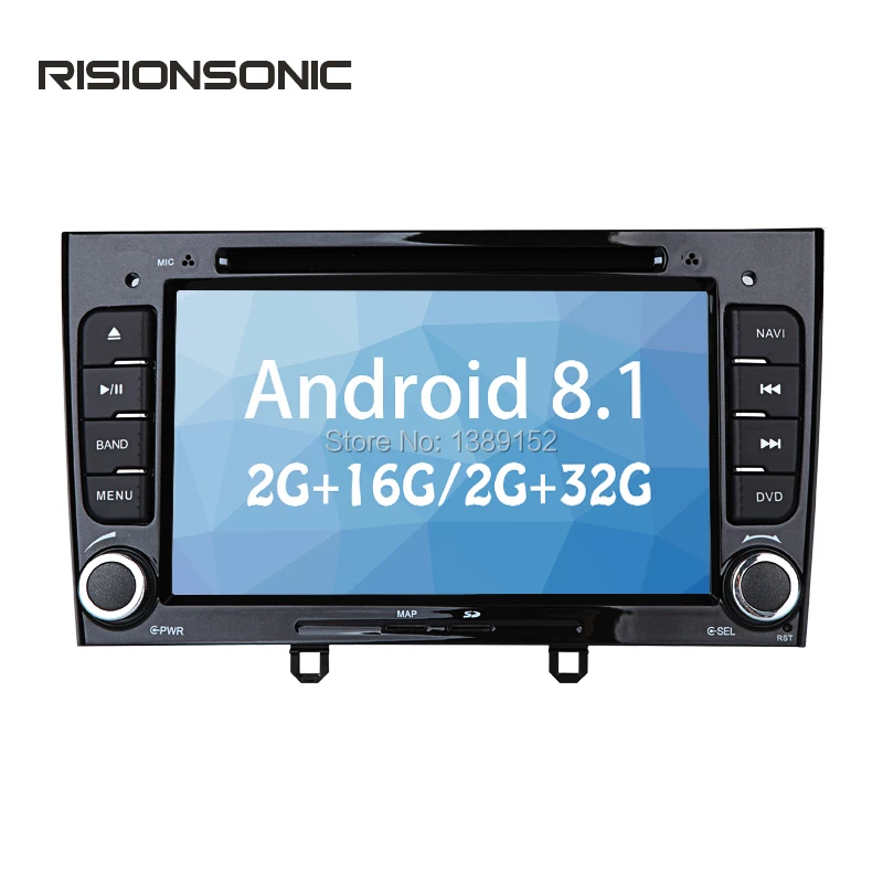 RisionSonic Android 8 1 DVD мультимедиа плеер для peugeot 308/308SW/408 gps навигации Canbus Авто Радио