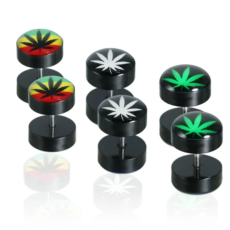 2 шт акриловые серьги для пирсинга мужчин и женщин в стиле панк поддельные