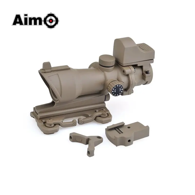 Прицел Aim O Trijicon Red Dot ACOG 4x32 оптический прицел для ружья красная/зеленая сетка с QD