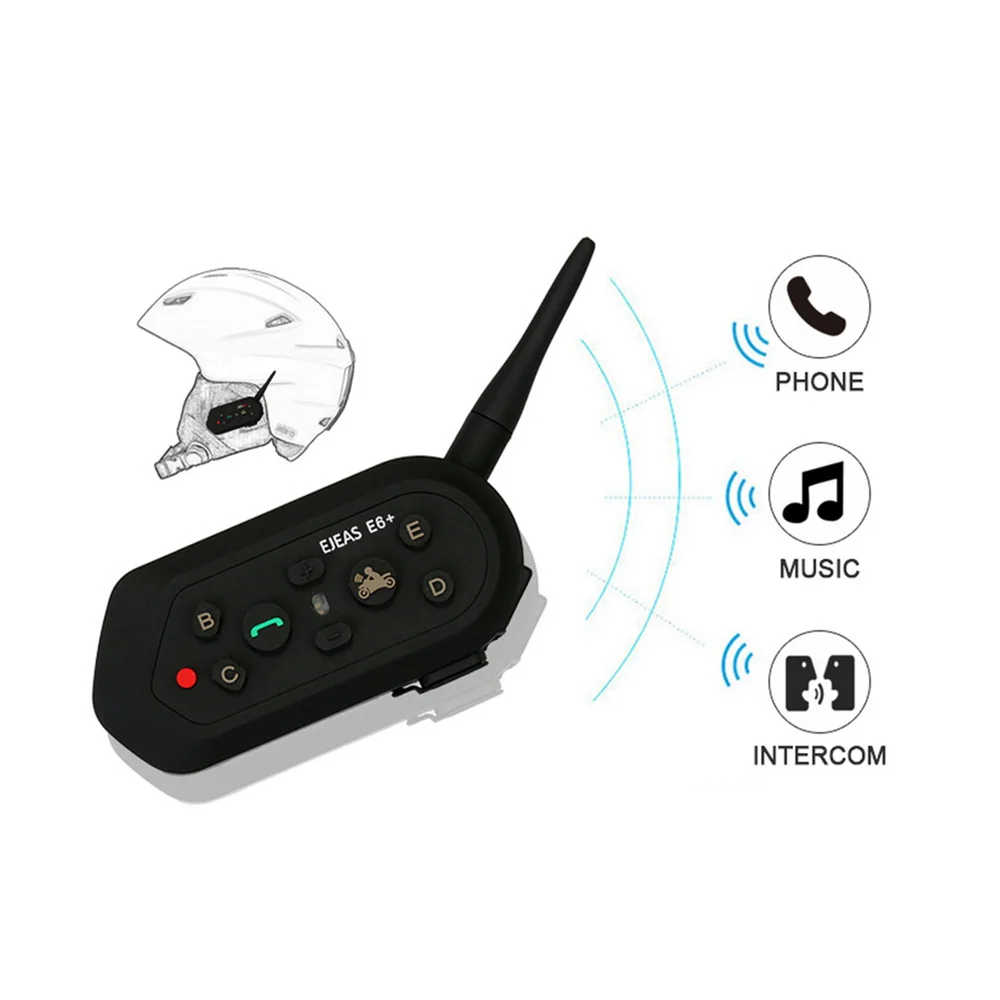 Motorcycle Helmet Intercom Bluetooth Headset Multi-functional Moto Accessories 2 Way Speaker 1200m Wireless Interphone Headset