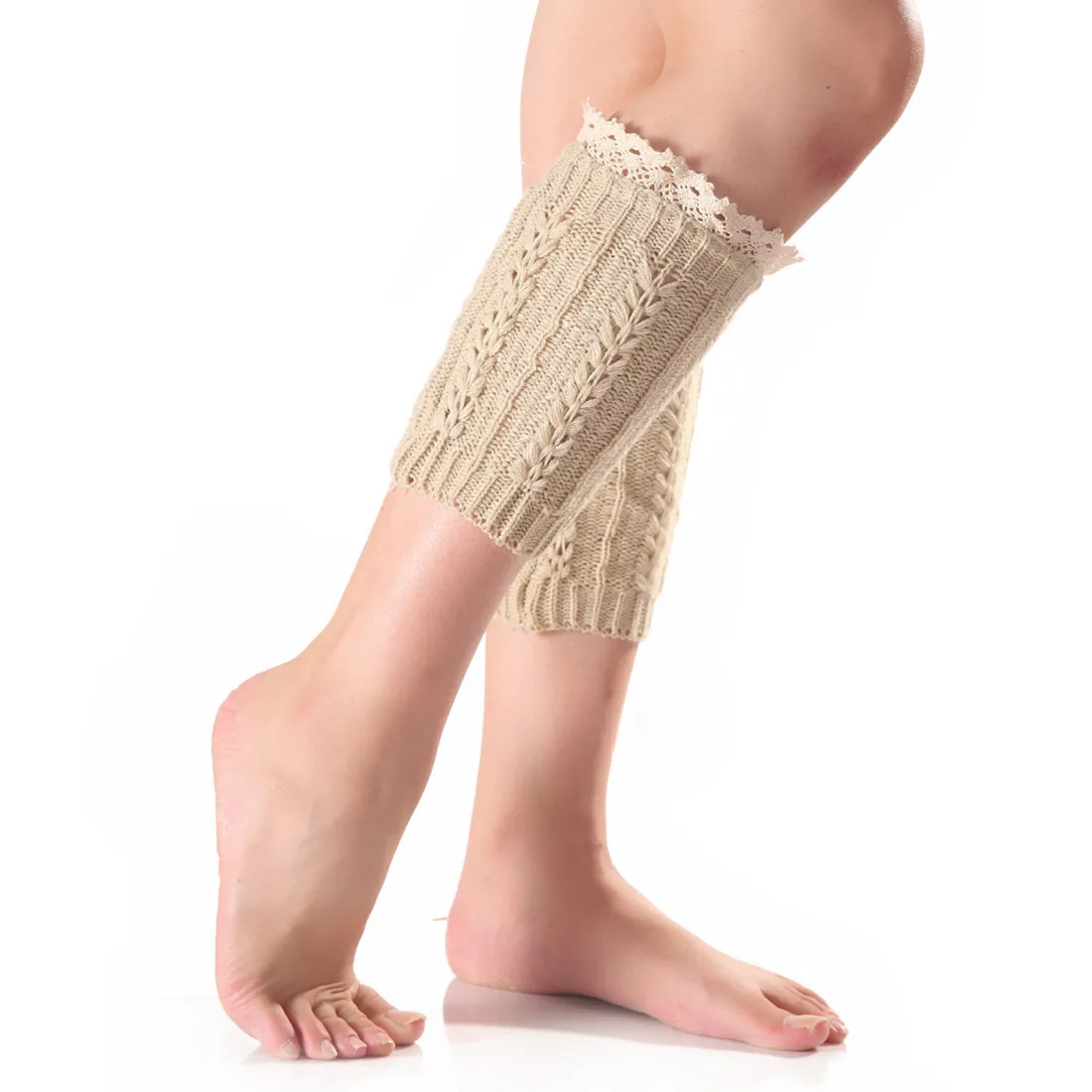 Кружевные женские короткие носки осенне-зимние вязаные из шерсти | Женская