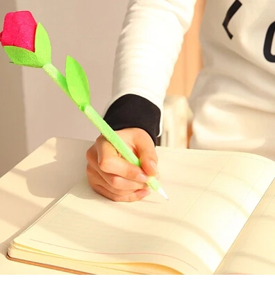 Шариковая ручка 3 шт./лот модная в виде цветка розы красивая и забавная