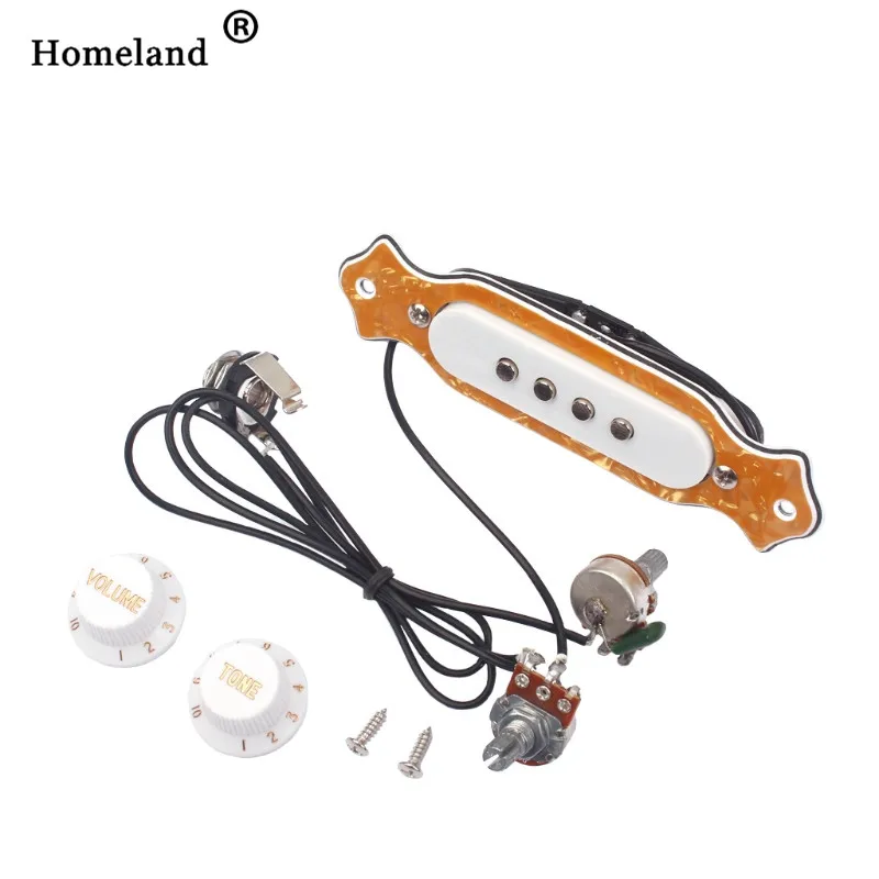Гитарные магнитные аксессуары звукоснимателя Soundhole Prewired Active Pickup 4 струны для сигары коробка аксессуары для гитары