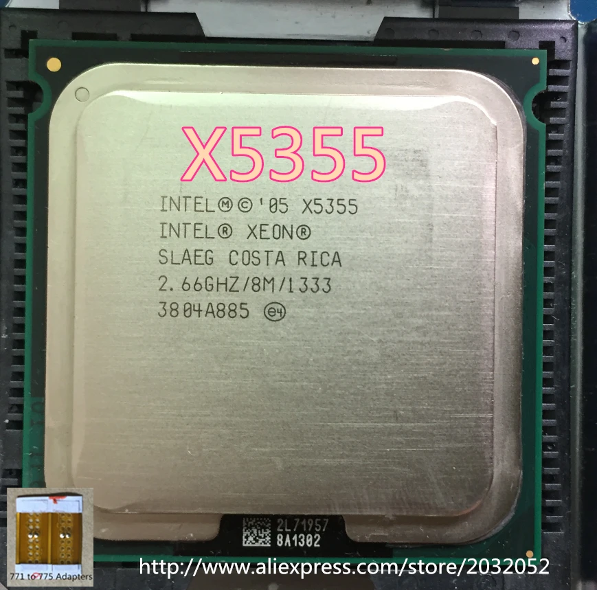 Серверный процессор Intel Xeon X5355 2 66 ГГц LGA771 кэш L2 8 Мб четырехъядерный|intel xeon|xeon x5355xeon