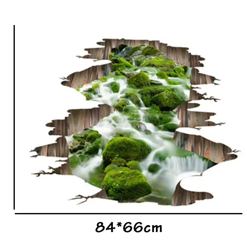 3D Съемная Наклейка на стену для пола, для общежития, ванной комнаты, водонепроницаемая наклейка, Креативные украшения, принадлежности KT0712