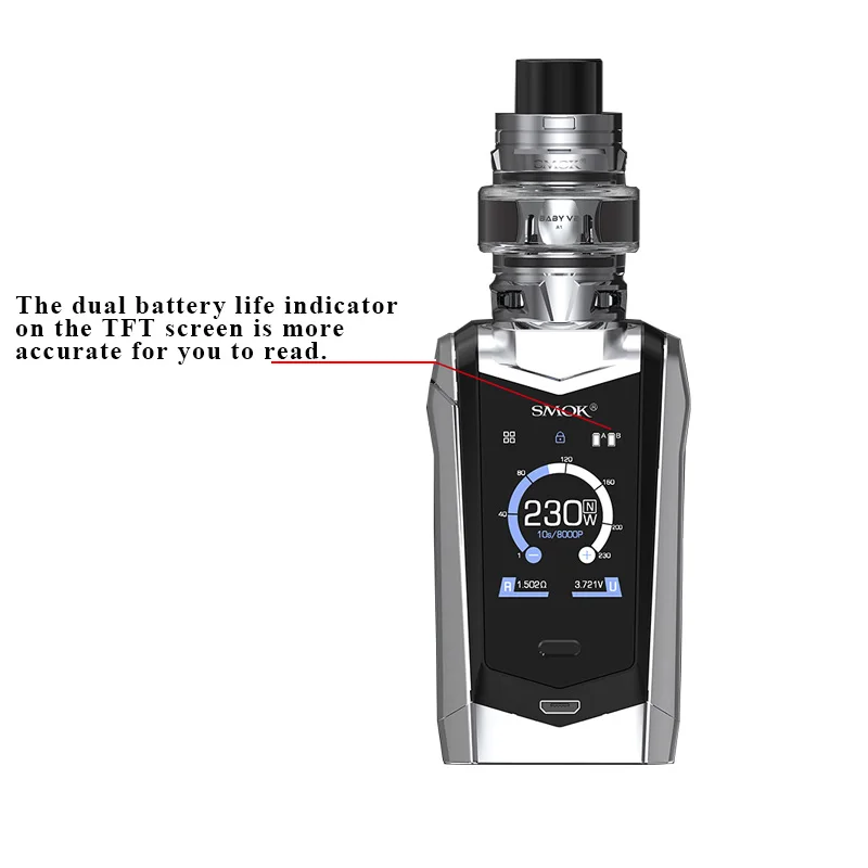 SMOK Species kit 230 Вт электронная сигарета vape с 5 мл tfv8 детский v2 танк катушка комплект