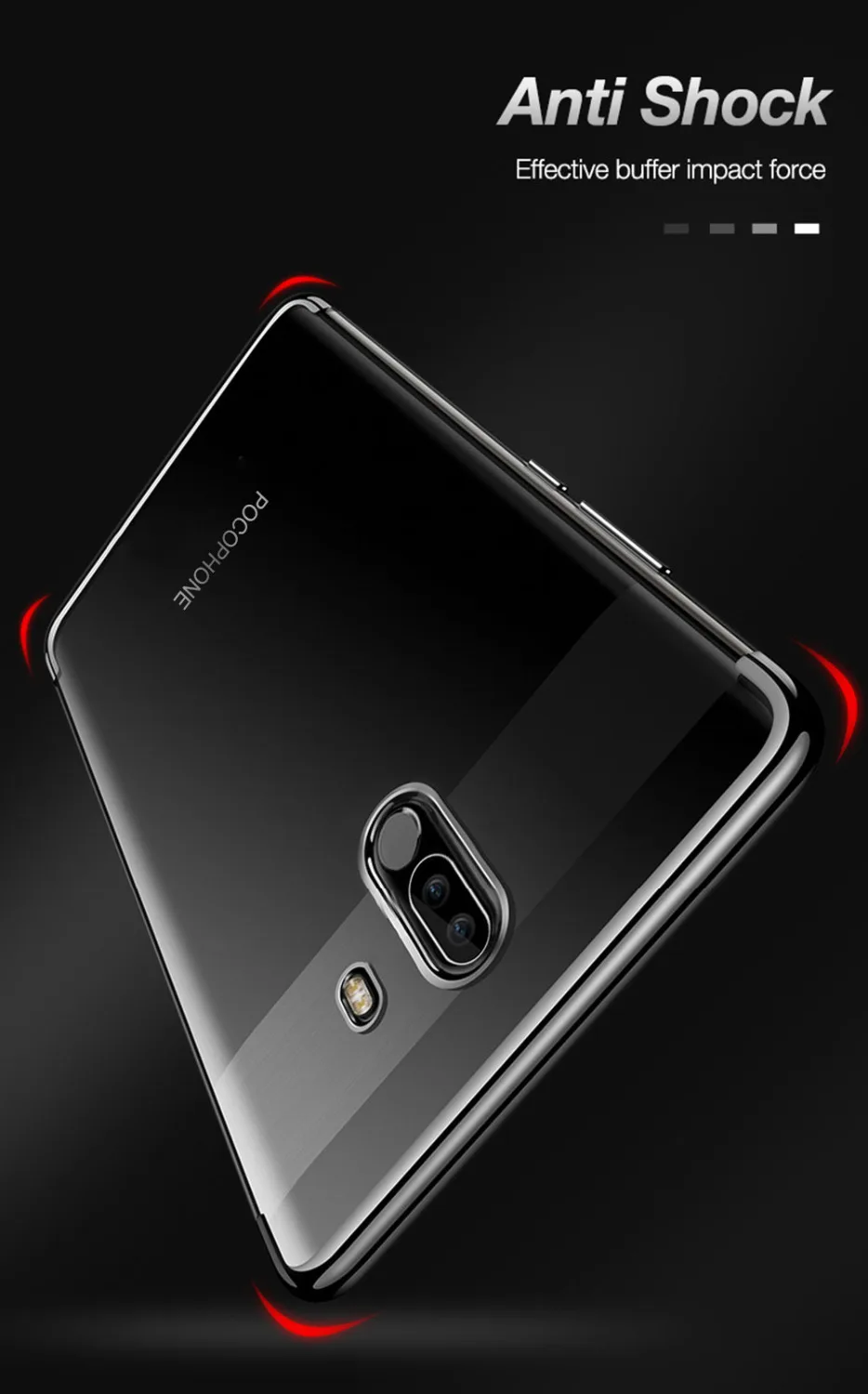 Прозрачная Обложка из полиуретана для Xiaomi Pocophone F1 чехол защитный ТПУ Мягкий
