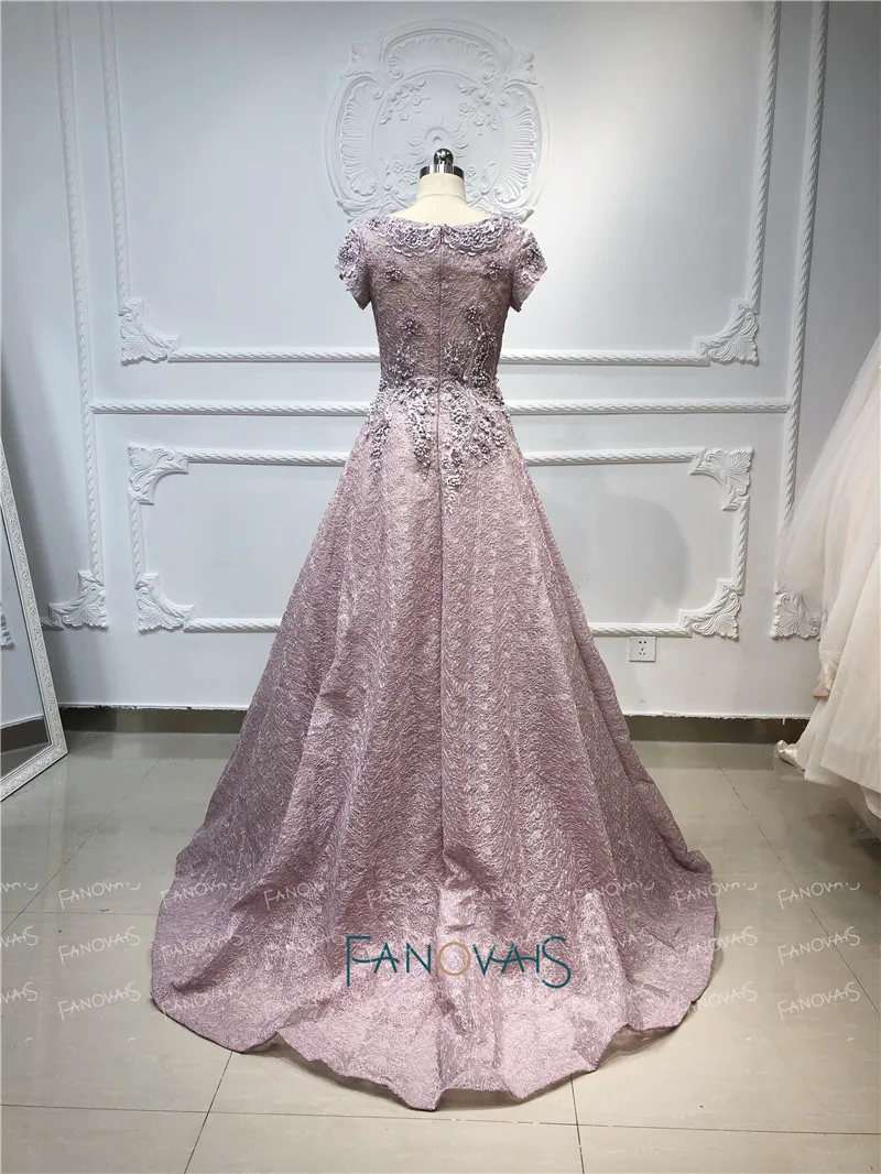 Сиреневые вечерние платья 2019 A Line роскошный кристалл из бисера Вечернее платье