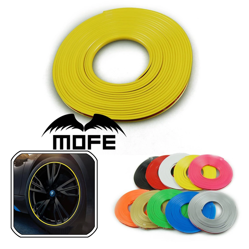 8 м Универсальный сплав обода защита резиновый протектор колеса стикер