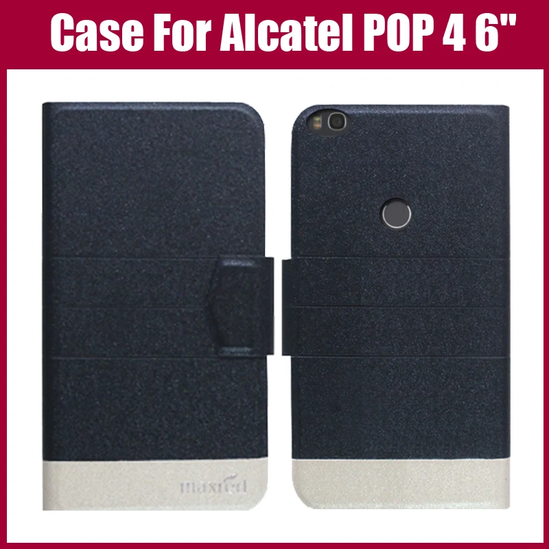 Горячая распродажа! Ультратонкий кожаный защитный чехол для Alcatel POP 4 6 &quot 5 цветов
