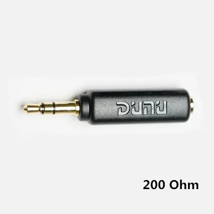 200 ohm DUNU проводник наушники импедансный разъем 75 150 200 Ом шумоподавление адаптер 3,5 мм разъем сопротивление уменьшить шум фильтр штекер - Цвет: 200 ohm