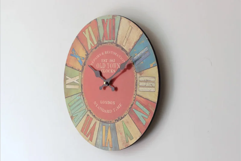 Цифровые настенные часы в римском стиле винтажные большие декоративные с