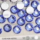 Стразы для дизайна ногтей, с плоской задней поверхностью, декоративные стразы, Lt.Sapphire SS3, SS4, SS5, SS6, SS10, SS20, SS30