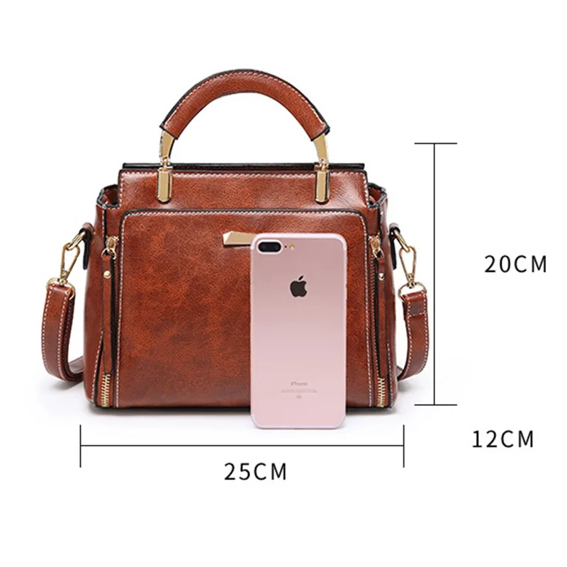 Mododiino винтажная женская сумка через плечо из искусственной кожи с металлической