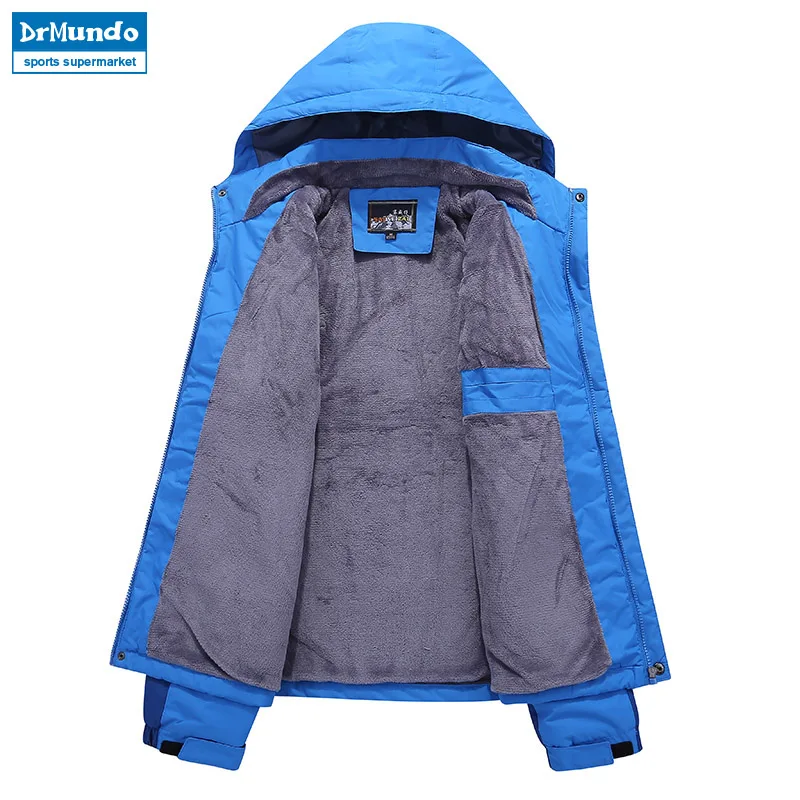 Мужская лыжная куртка зимняя утепленная флисовая одежда водонепроницаемая