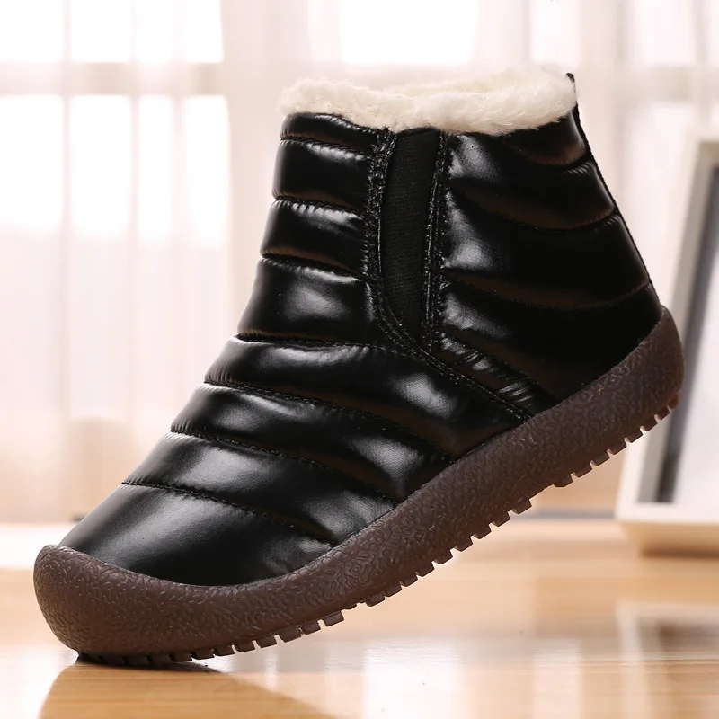 Детские зимние ботинки для русской зимы на Плоском Каблуке не тапочки фланелевая