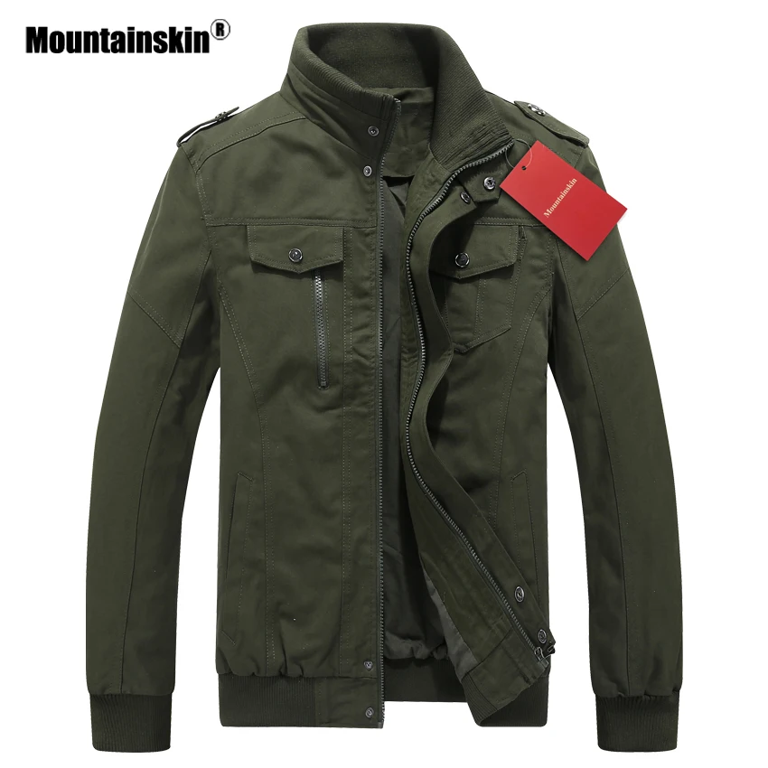 Mountainskin 2018 Новый Демисезонный Для мужчин куртка в стиле милитари верхняя одежда