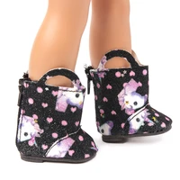 dolls shoes american unicorn print 4 colour boots new style fit 16 inch and 14 5 inch girl accessories x29