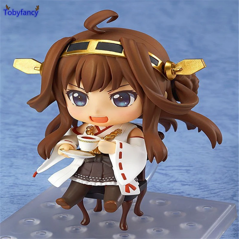 Tobyfancy Kantai Коллекция Фигурки Kongou Nendoroid ПВХ 100 мм Аниме игры Игрушечные лошадки figuras |