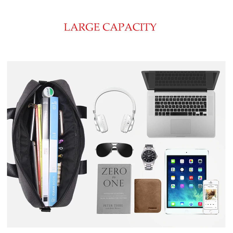 Business Men Briefcase 14 inch Laptop Handbag Casual Men& Women Messenger Bag Business Tote for Document Office Bag Portable