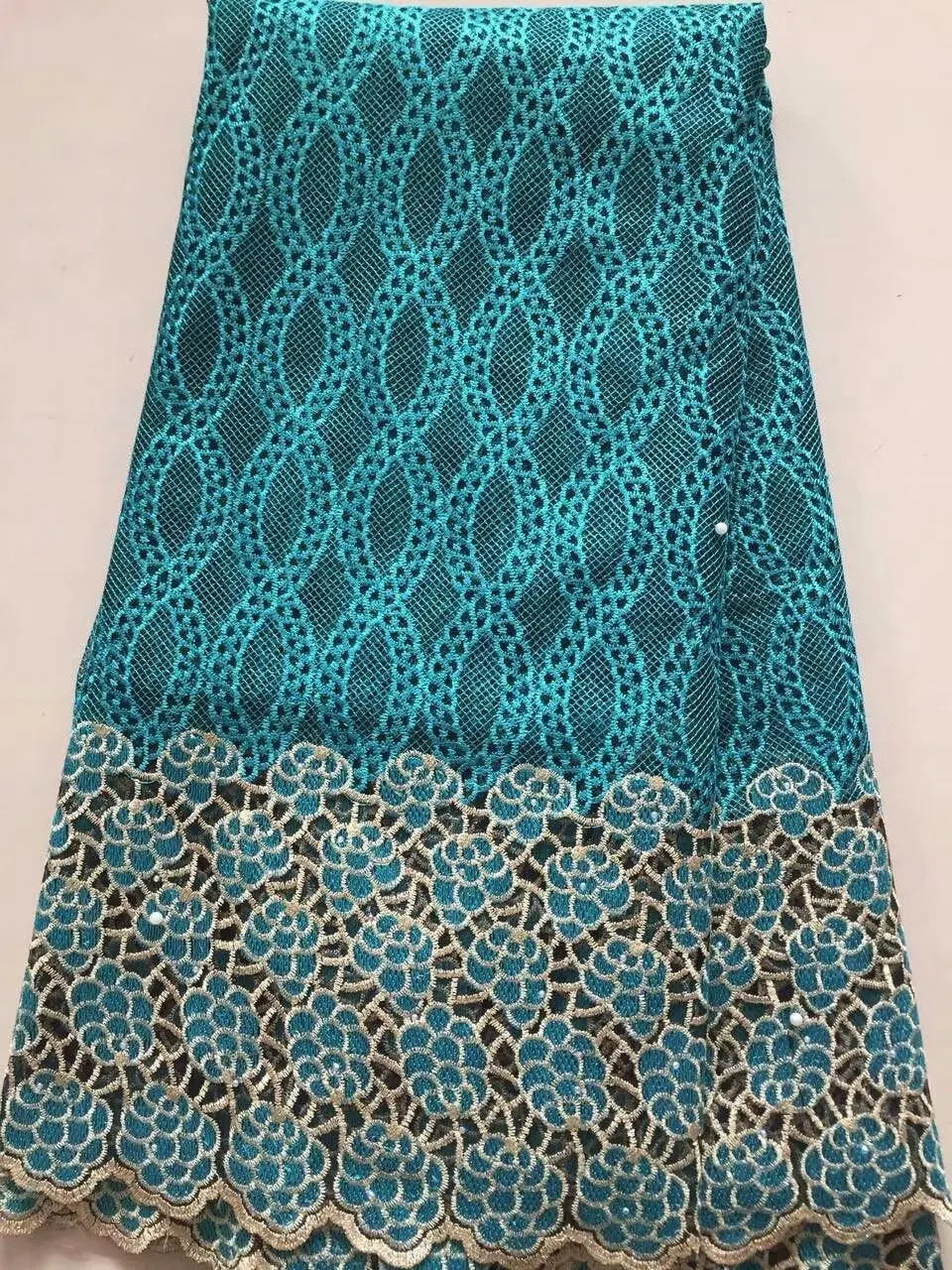 

African Dry Lace Fabrics High Quality For Men Cotton Dry Lace Fabric Swiss Voile With Bead Stone Swiss Voile Lace In Switzerland