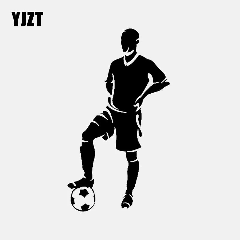 

YJZT 8.4CM*14.8CM Car Sticker Vinyl Decal Football Sports Black/Silver C3-1592
