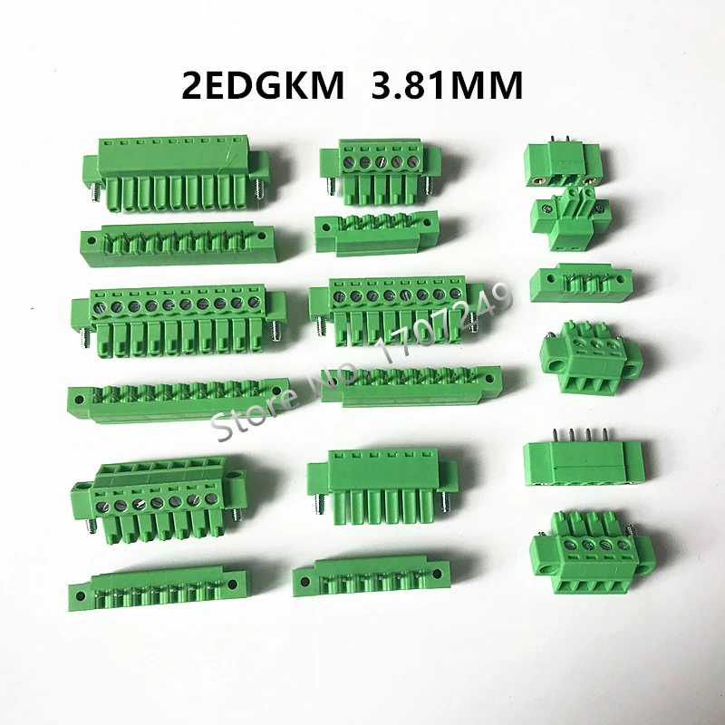 10 комплектов 2EDGKM Шаг 3 81 мм 2P 3P 4P 5P 6P 7P 8P 10P 12P фланцевый фиксирующий винтовой