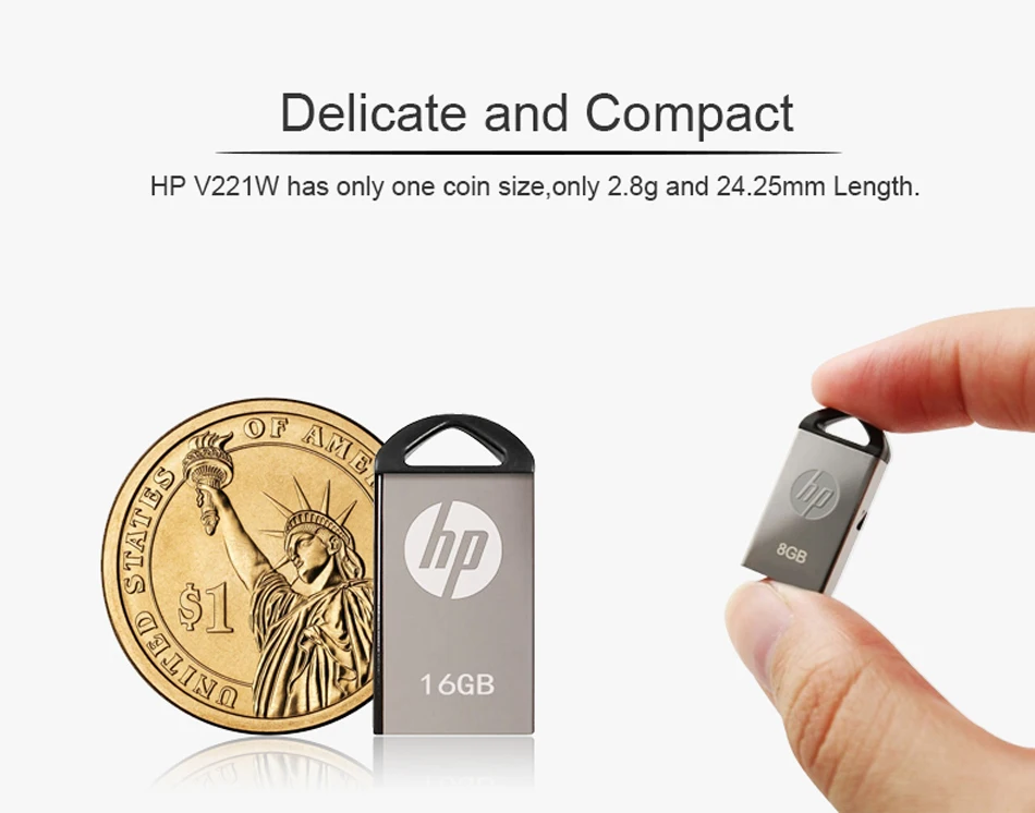 hp мини металлический usb флэш-накопитель флешки 64 GB 32 GB 16 GB Flash Memory stick Флеш накопитель usb stick для ноутбука автомобиля V221W