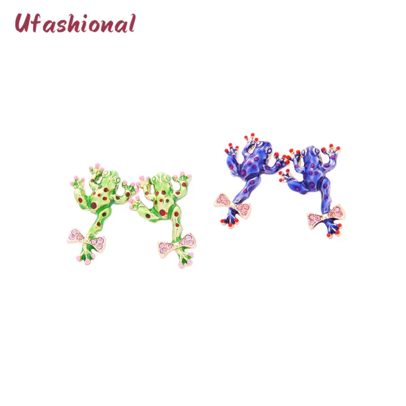 Женские серьги-гвоздики с мультяшным рисунком модные аксессуары акриловое