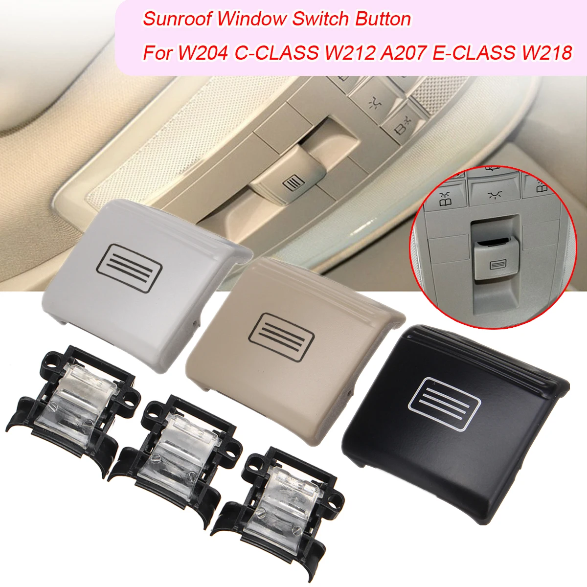 Пластиковая кнопка переключения окна Sunroof новая пластиковая для Mercedes Benz W204 W212 A207