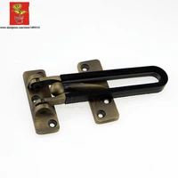 antique brass zinc alloy security door guard latch with black rubber stopper safety locks door security bolt latch