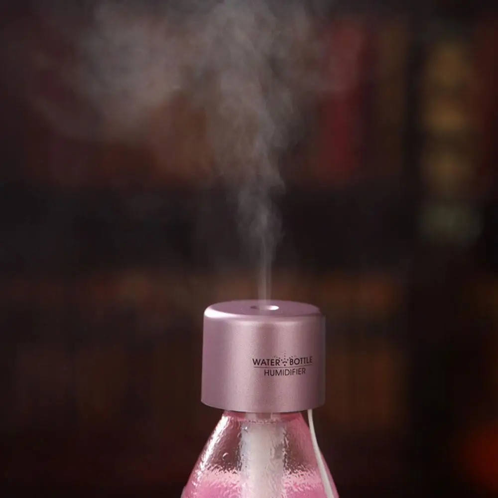 pink USB 4 цвета Автомобильный увлажнитель воздуха диффузор дял ароматерапии портативный мини-увлажнитель для бутылок автомобильный Арома авто - Название цвета: pink