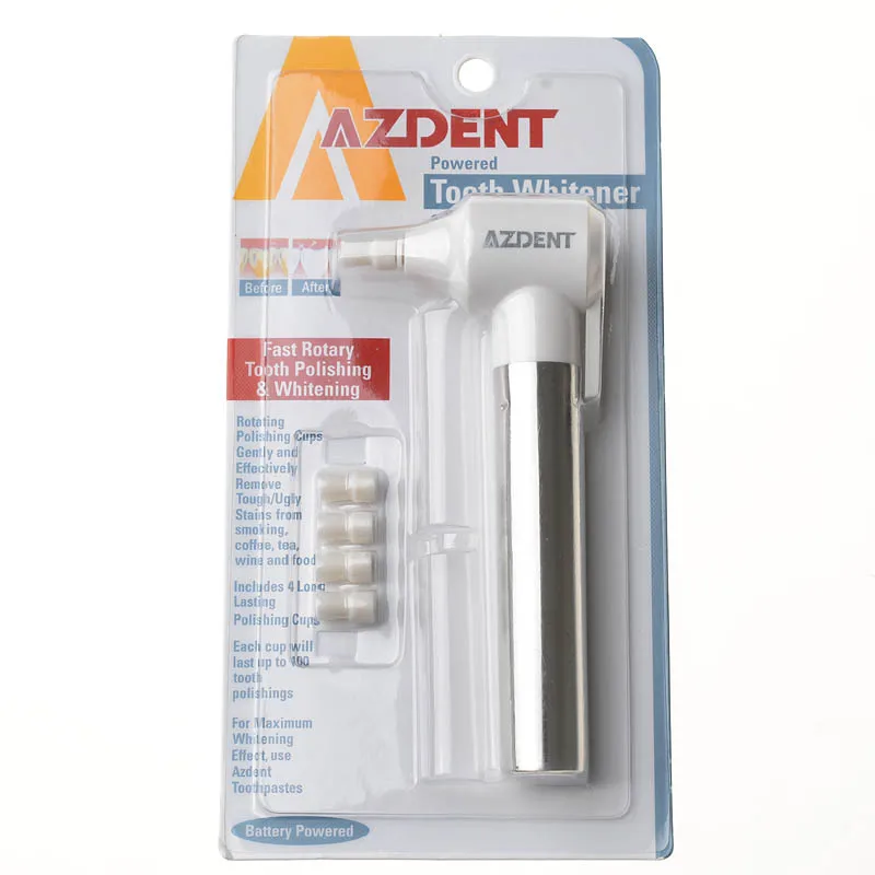 1 set tooth Polisher AZDENT зуб полировщик средство для отбеливания зубов отбеливание полировка пятновыводитель зуб чистящий инструмент для ухода за полостью рта с насадками - Цвет: 1 set tooth Polisher