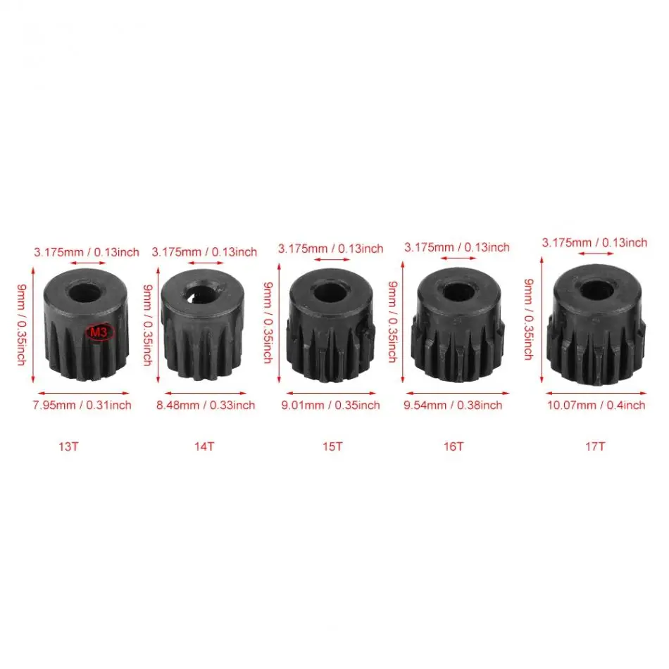 RC части мотор шестерни 48DP 3175 мм 13T17T 15T 17T 19T 21T 23T 18T22T хромированная сталь мотор шестерни комбо для 1/10 автомобилей RC запчасти