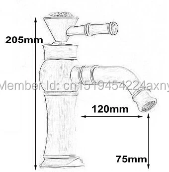 Gizero Antique Copper Crystal with Diamond Faucet Bathroom Basin Mixer Deck Mounted Hot and Cold Swivel Spout GI54 | Обустройство