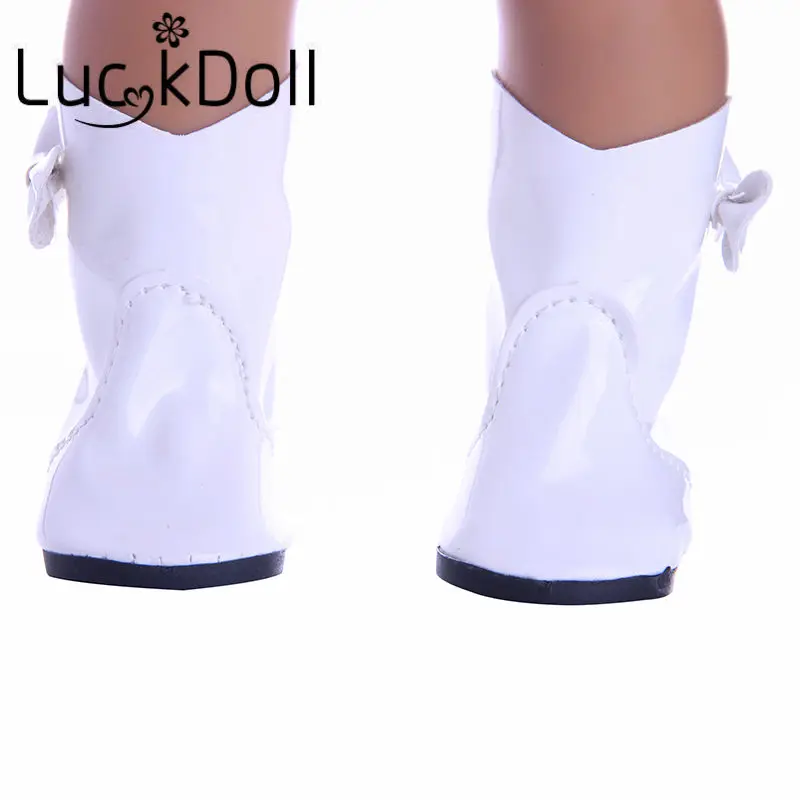 

Однотонные тканевые сапоги LUCKDOLL, 18 дюймов, аксессуары для американской куклы, игрушки для девочек, подарок на день рождения