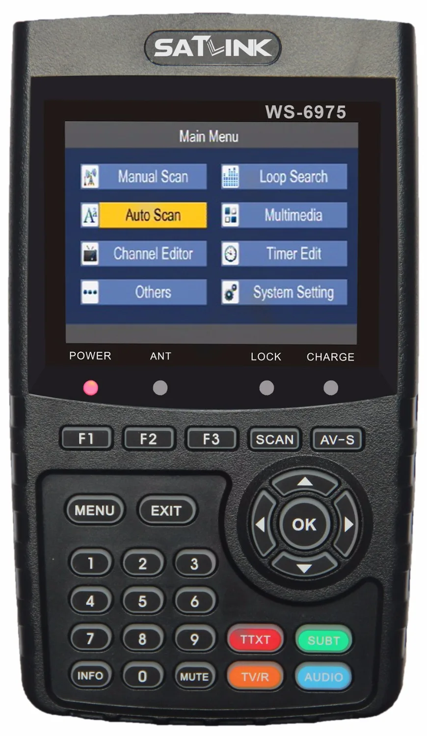 [Подлинный] SATLINK WS-6975 DVB-T2 цифровой наземный измеритель сигнала Finder с MPEG-2/MPEG4 H.265 поддерживает QPSK