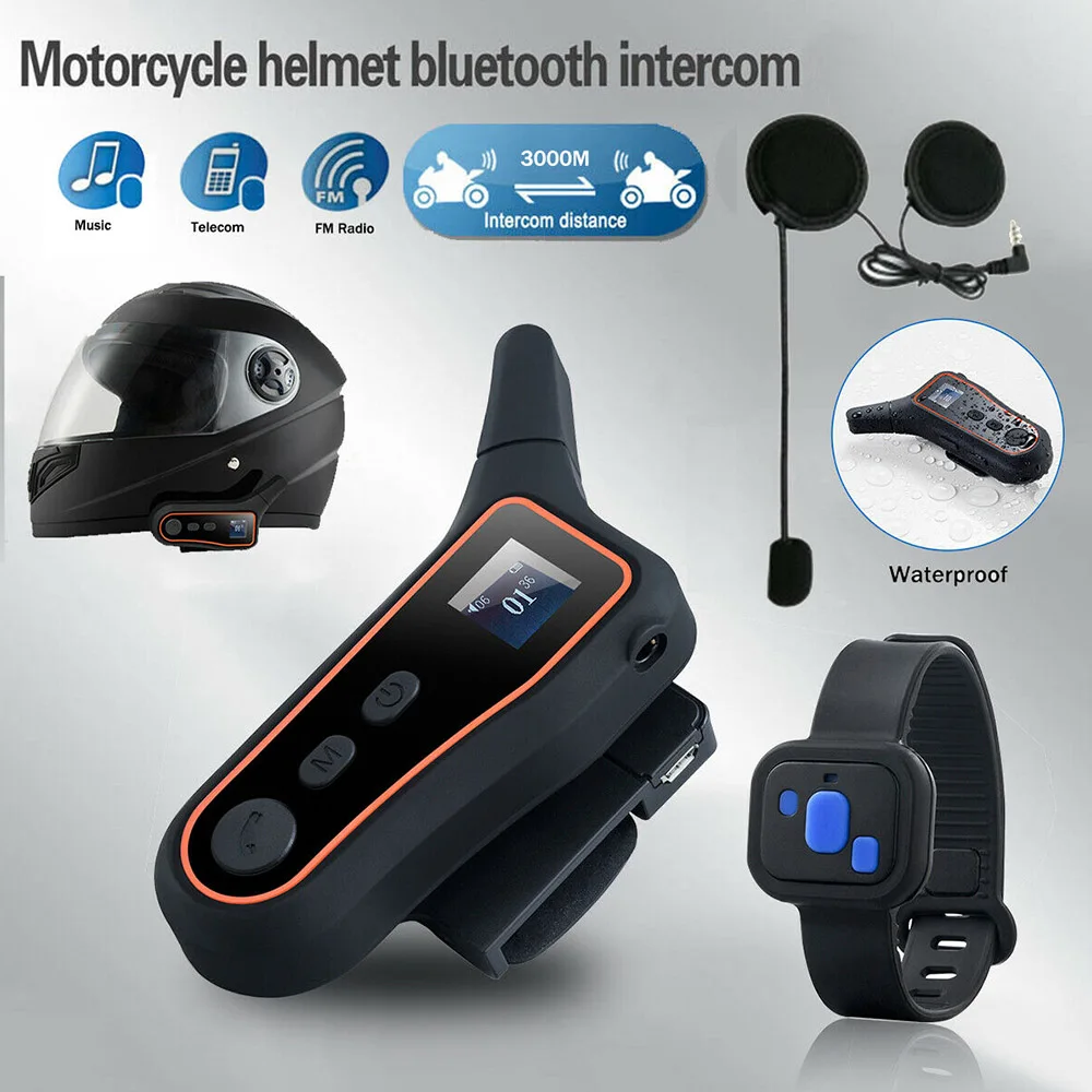 Мотоциклетный шлем беспроводное радиоустройство Bluetooth гарнитура для шлема 3 км