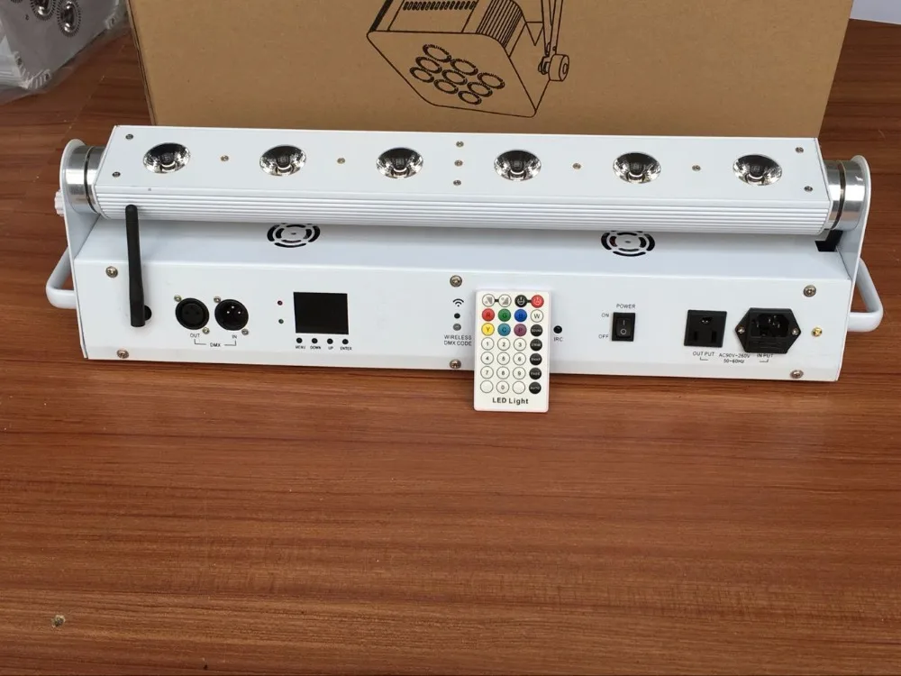 1 единица 6 шт. светодиодный батарея и беспроводной RGBWA стены шайба Клубные