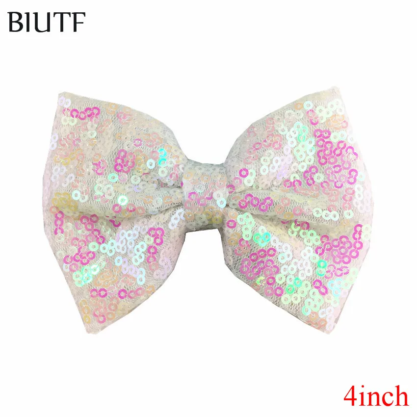 5 шт./лот 4 ''с вышивкой и блестками бант для волос с заколка бантом зажимы типа