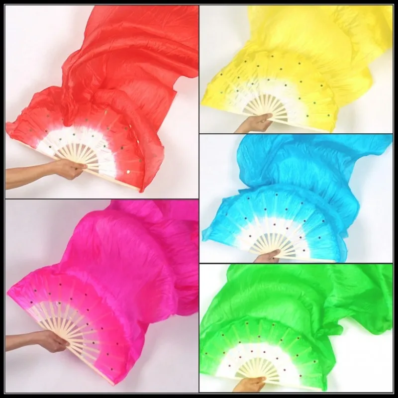 Лидер продаж! Бесплатная доставка 120 шт./лот танец живота Веерная шелковая Фата с 5