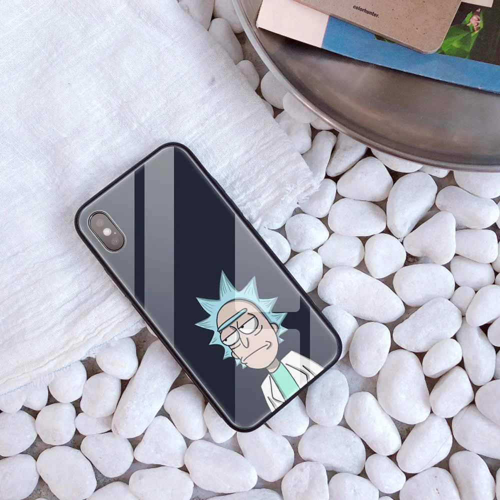 На заказ Чехол из закаленного стекла для телефона для iphone 11 Pro XS MAX XR 5 5S SE чехол Рик и Морти рассол сделай сам для iphone 8X10 7 Plus 6s - Цвет: 20423