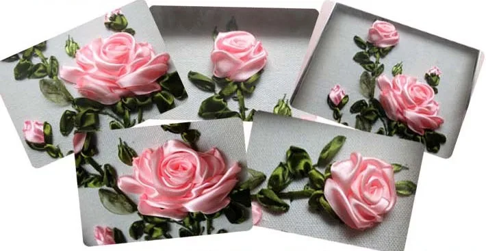 Набор для вышивки лентами набор рукоделия с вышитыми листьями и растениями | Дом