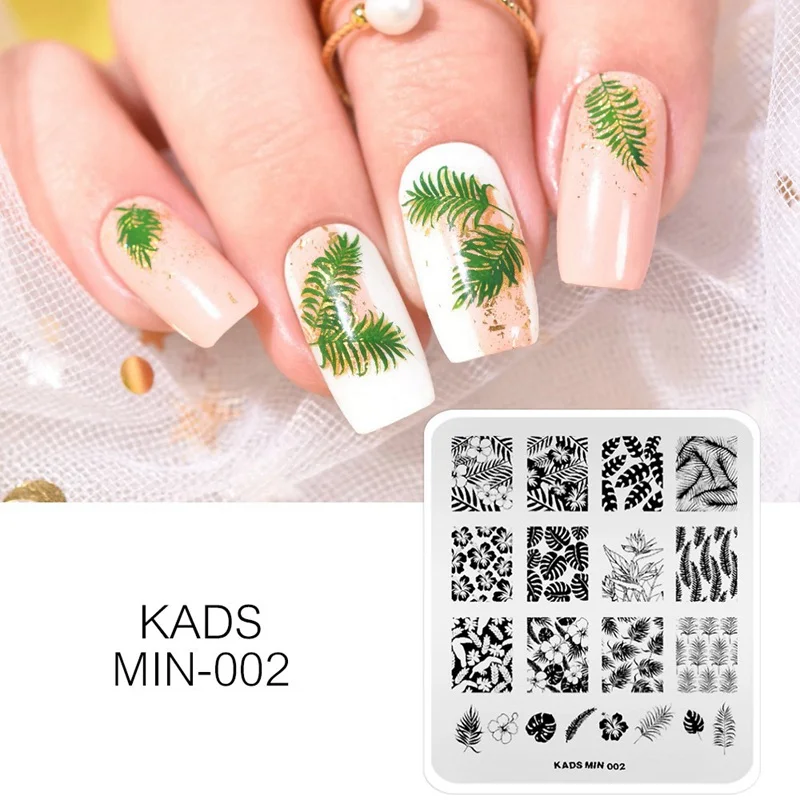 

KADS New Arrival MIN Series Stainless Steel Nail Art Stamping Stamp Template Beauty Stencil Nail Design Tools For Stamping Art