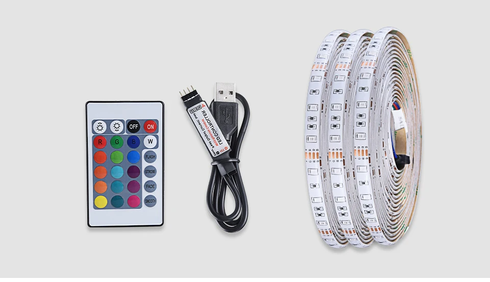 USB Светодиодная лента 2835SMD DC5V Гибкая светодиодный светящаяся лента 1 м 2 м 3 м 4 м 5 м HD ТВ Настольный экран подсветка светильник