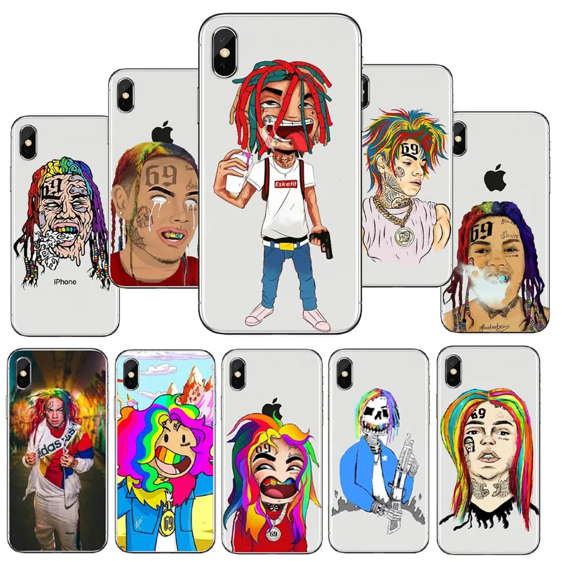 Хип-хоп рэпер Tekashi 69 6ix9ine тонкий силиконовый мягкий ТПУ чехол для телефона iphone 8 8Plus