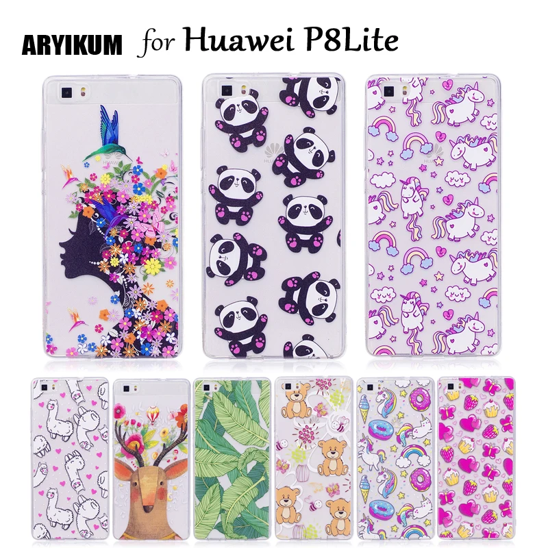Чехол для телефона ARYIKUM силиконовый чехол-накладка из ТПУ с котом Huawei P8 Lite ALE-L21
