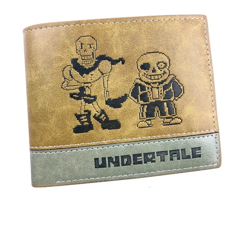 Undertale Sans для мужчин Wo мальчиков и девочек короткий кожаный Би складной кошелёк
