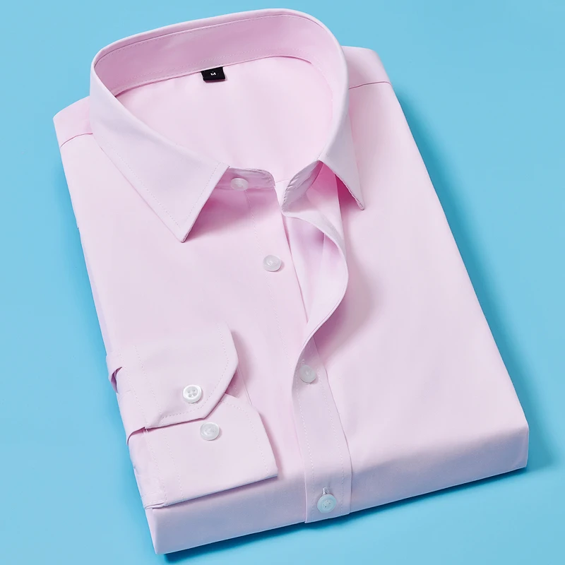 Мужская Повседневная белая рубашка с длинными рукавами деловая мягкая удобная